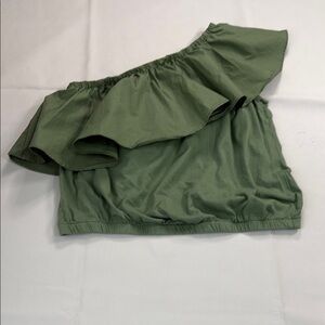 Green Off-Shoulder Women's Blouse